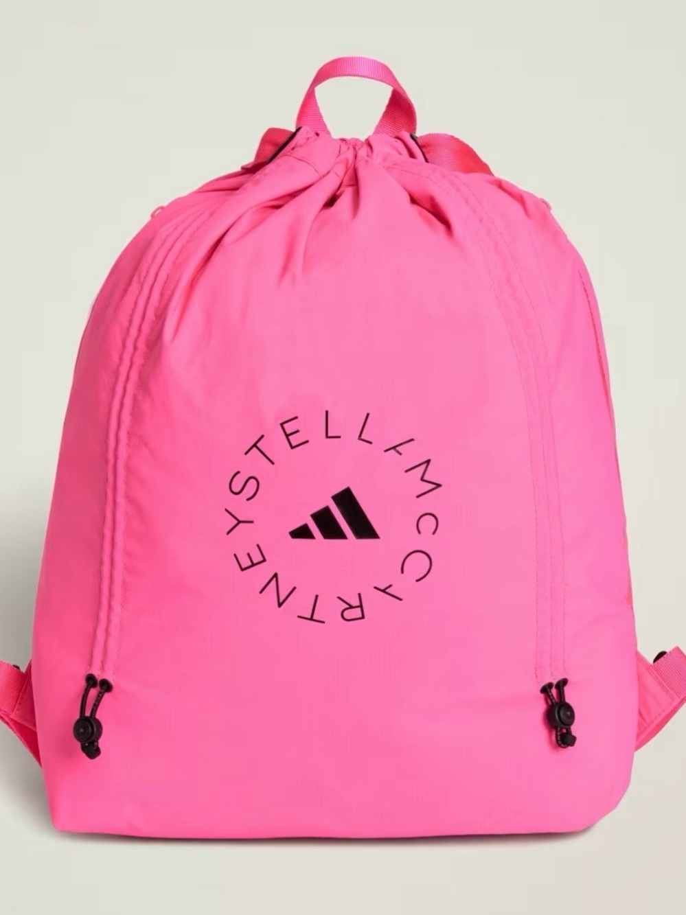 Adidas by Stella McCartney Bright Pink Drawstring Backpack